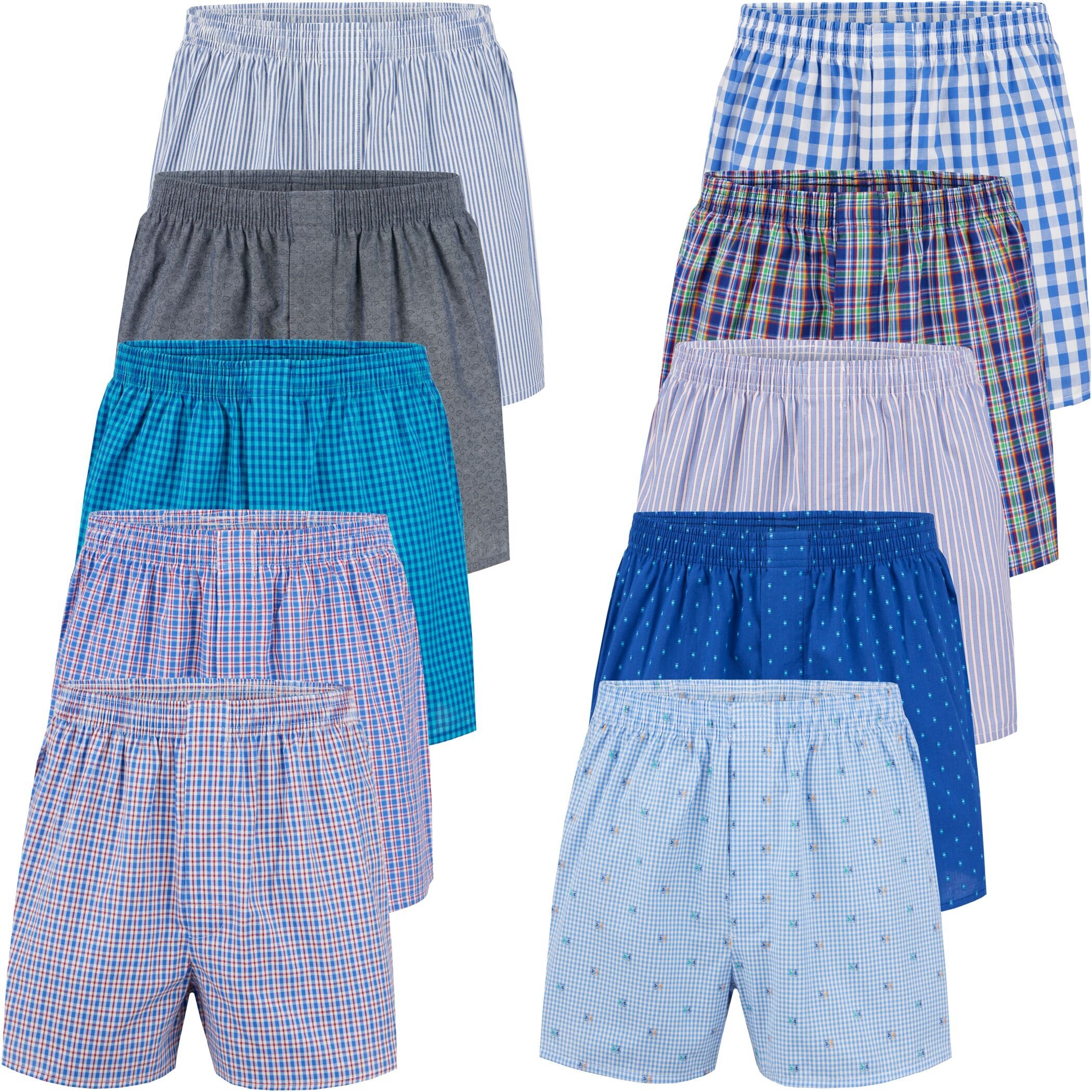 City Life Boxershorts mehrfarbig 10er Pack Nr 4
